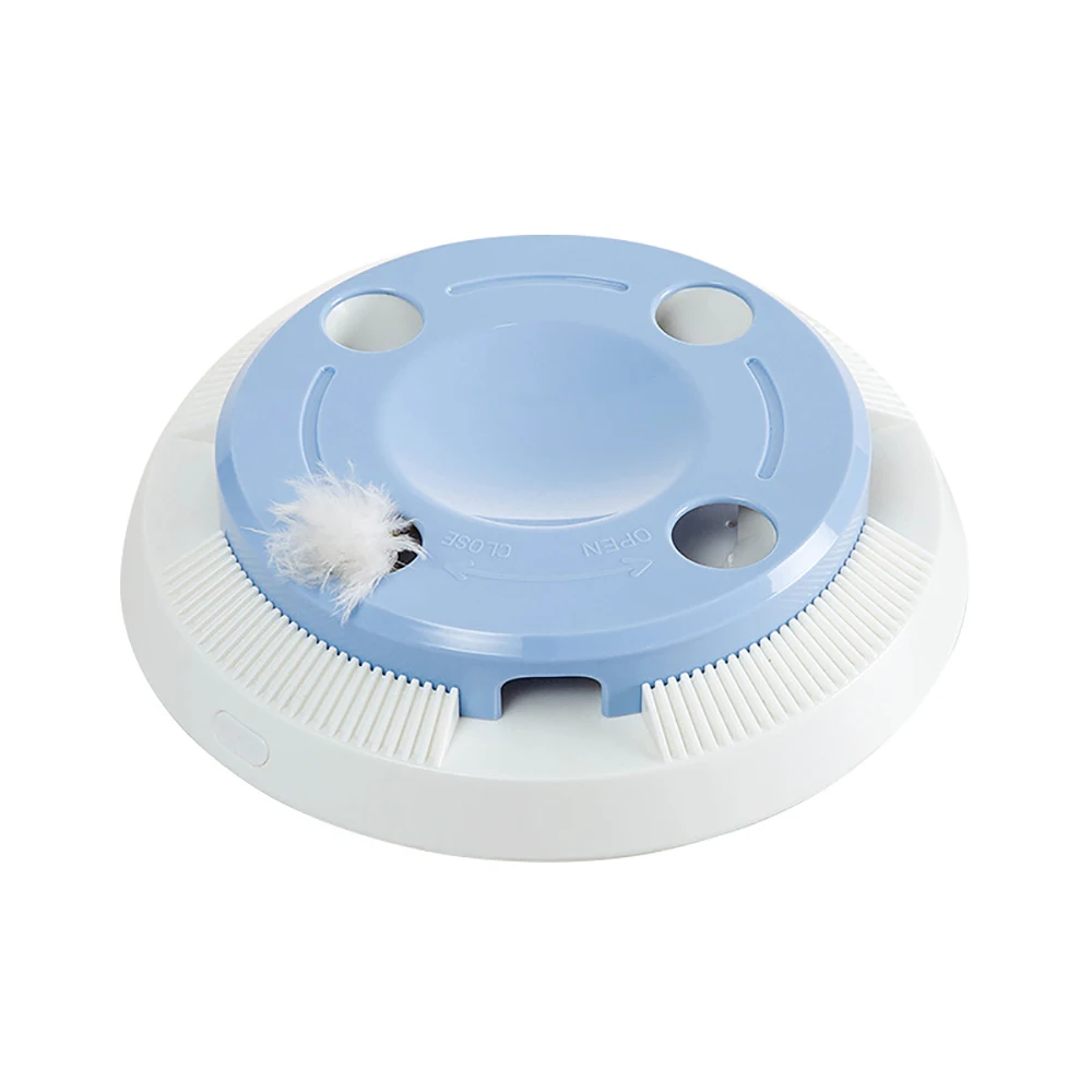 Автоматический выдвижной Электрический поворотный стол для кошек с перьями