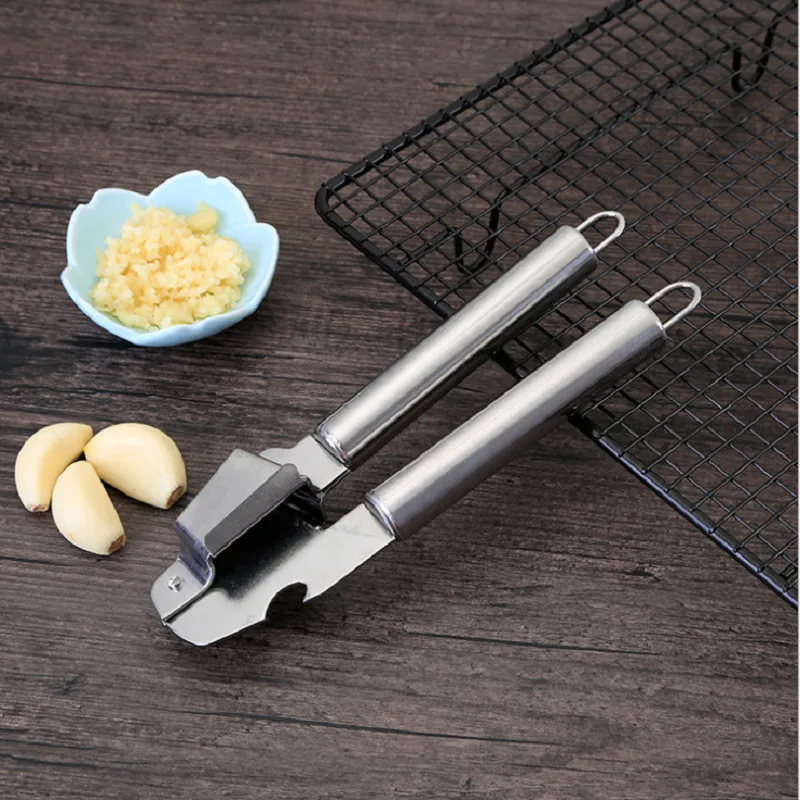 Creative household stainless garlic press manual garlic steel thickened garlic press kitchen gadgets press multifunctional