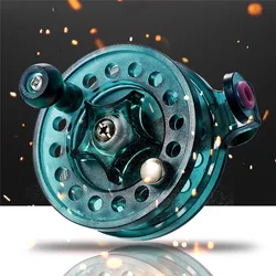 Ice Fishing Horizontal Reel Carp Feeder Fly Bait Winter Rod Plastic Reel  Fish DIY Hand Pole Accessories
