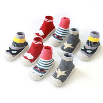 

Toddler Shoe Kids Cartoon Moccasins Non Slip Indoor Slippers Socks Anti-slip Child Shoes Sock for New Borns