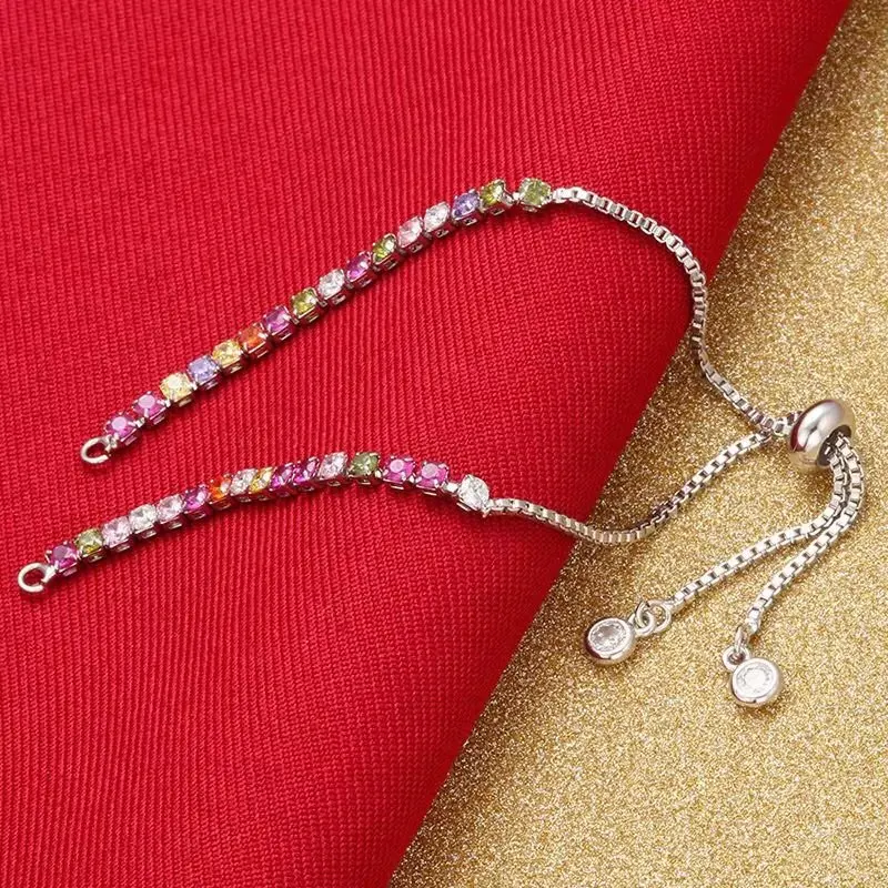 DIY rhinestones chain tennis bracelets findings-3