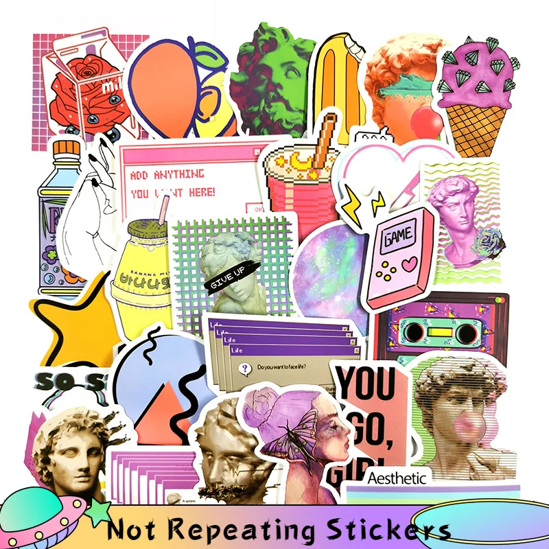 10/50 шт./компл. мультфильм Vaporwave художественный стиль граффити стикерспс Сделай