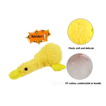 

Transer 2019 TOP 2PCS Large Yellow Duck Dog Toy Dog Squeaky Toy plush Dog Toys Pet Supplies 11.8