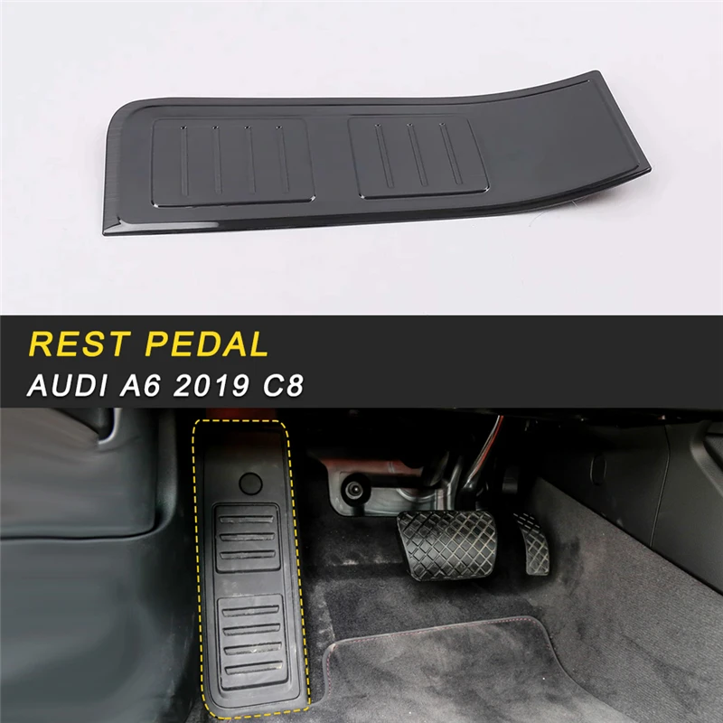

Car Styling Accelerator Rest Brake Pedal Cover Trim Frame Sticker Interior Accessories For Audi A6 C8 2019