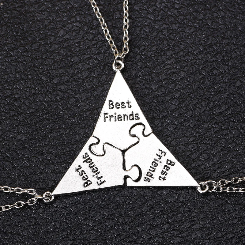 Trendiges 3-teiliges Set beste Freundin-Halskette für Damen und Herren, Buchstabe, Freundschaft, Schwester, Anhänger, Mode, Party, Schmuck, Accessoires, Geschenk