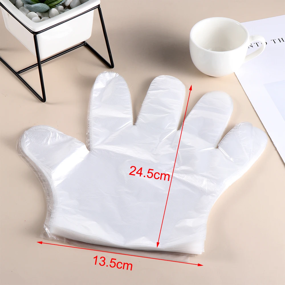 Gants jetables transparents HDPE 100 pièces - Lot de 50/100
