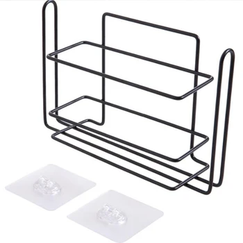 

Household Kitchen Cling Film Storage Rack Wrought Iron Refrigerator Side Wall Mount Toilet Tissue Rack Roll Paper Holder