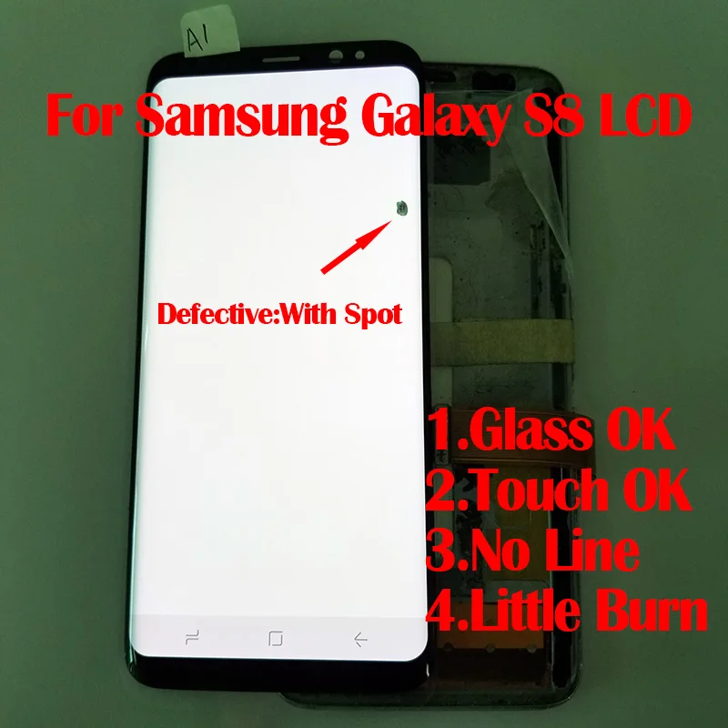 Протестированный ЖК дисплей для Samsung Galaxy S8 с экраном plus G950 G955 дигитайзер +