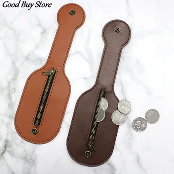 

Mini Waist Coin Purse Foldable Small Money Wallet Women Men Hidden Leather Wallet Zip Fashion Clutch Portable Working Belt Pouch