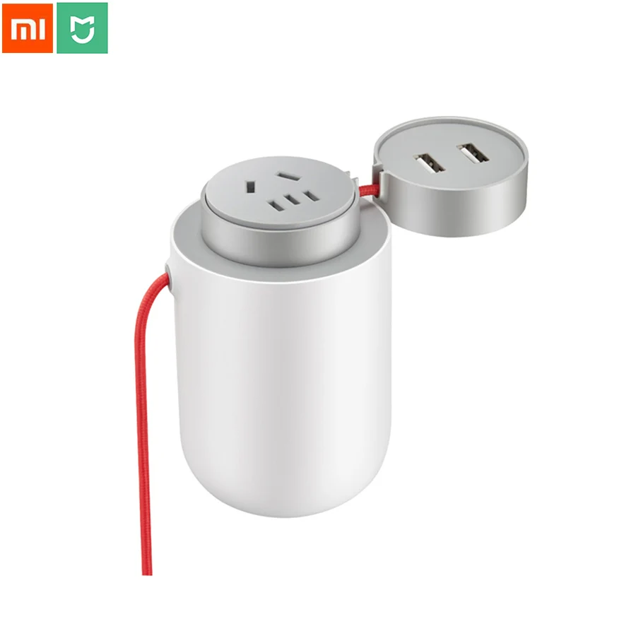2019 Original Xiaomi Mijia 100W Portable Car Power Inverter Converter DC 12V to AC 220V with 5V/2.4