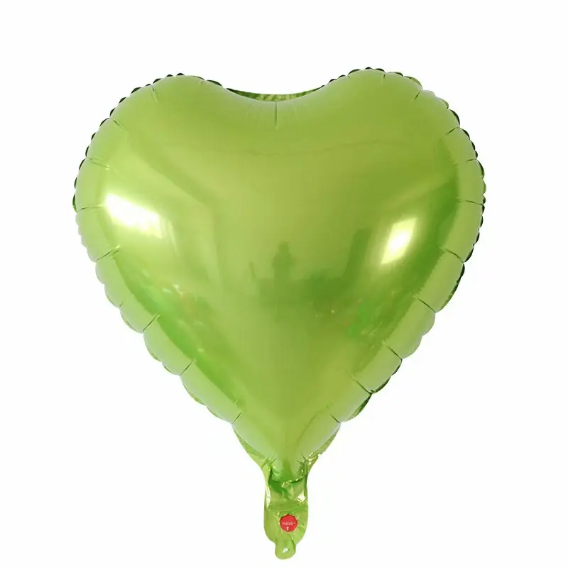 light green 5 шт. 18 дюймов воздушный шар из фольги в форме сердца Свадебные Украшения серебряная звезда розового золота воздушные шары на день рождения детский душ свадебные принадлежности - Цвет: light green
