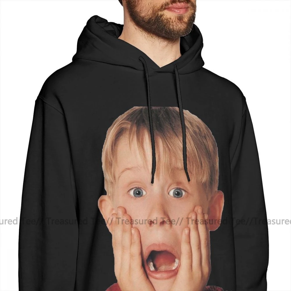 Худи Alone Macauly Culkin из дома Alone толстовки XL мужской пуловер толстовка Хлопок Уличная черная длинная теплая толстовка