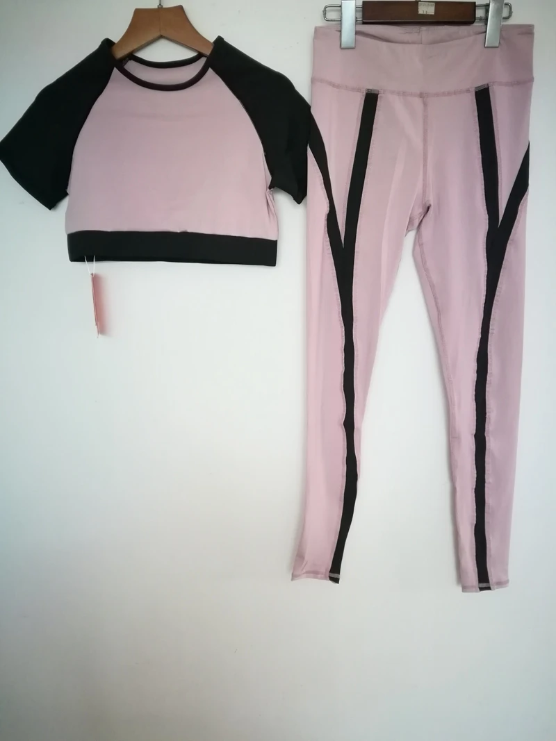 GXQIL женский костюм для фитнеса из 2 частей,, одежда для спортзала, дышащая женская спортивная одежда, розовый крутой спортивный комплект, одежда для активного отдыха, Новинка