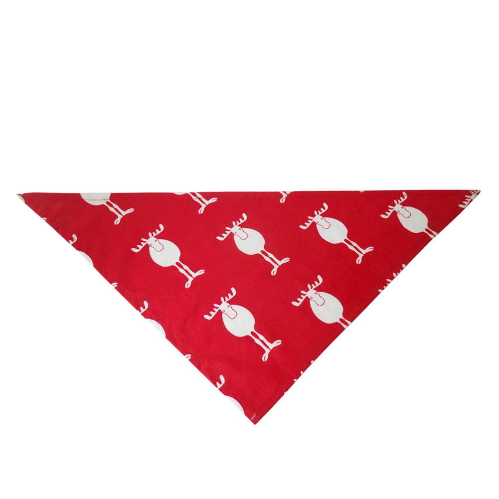 Christmas Elk Red Нагрудники Собака треугольник полотенце моющиеся кошка аксессуары для животных принадлежности водопоглощение фестиваль бандана Хлопок Смесь Рождество портативный - Цвет: Christmas Elk Red
