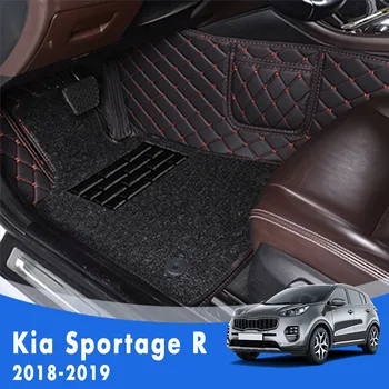 

Carpets For Kia Sportage R 2019 2018 Luxury Double Layer Wire Loop Car Floor Mats Foot Pads Custom Auto Interior Accessories
