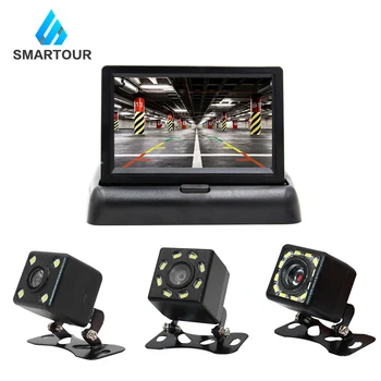 

Smartour Car Rear View Parking Camera HD Color Rearview Camera LED Waterproof Car Reverse Vehicle Backup Camera with Car Monitor