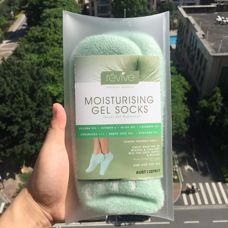 

Australia Revive Moisturizing Gel Socks with Lavender Oil Foot Care Treatment Repair Condition Soft Smooth Rough Dry Foot Skin