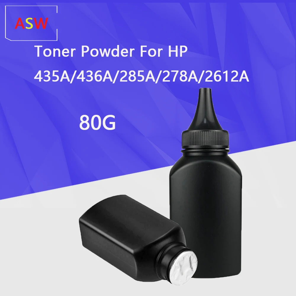 80 г Черный тонер порошок для HP CB436A 436A 435A 388A 278A CE285A 285A Canon 328 326 912 325 725 925 313 713 лазерных