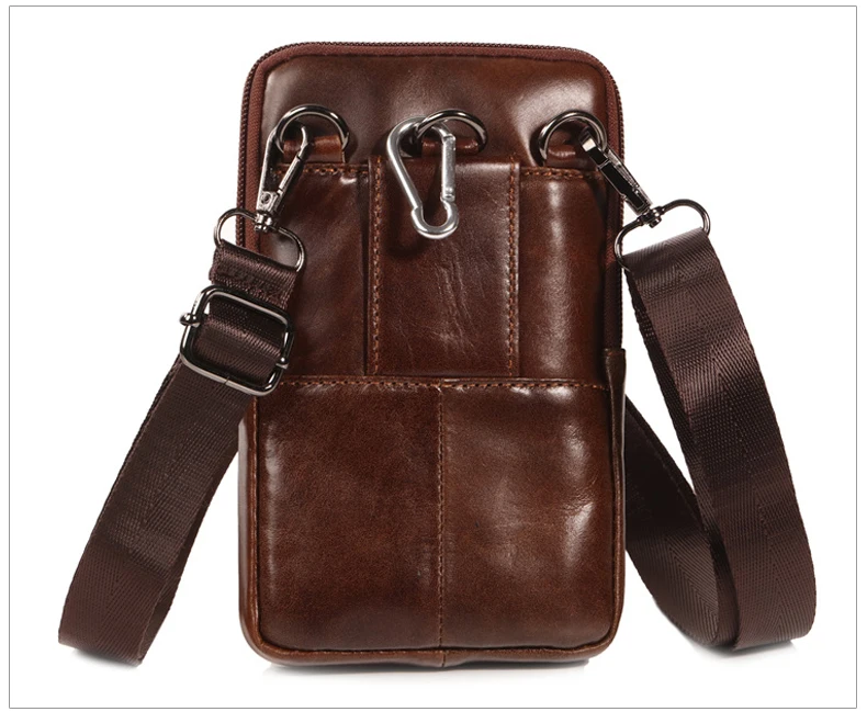 Высококачественная Мужская сумка из натуральной кожи, сумка на ремне, дизайнерская сумка на плечо для 6 дюймов, сумка для сотового телефона, модная поясная сумка