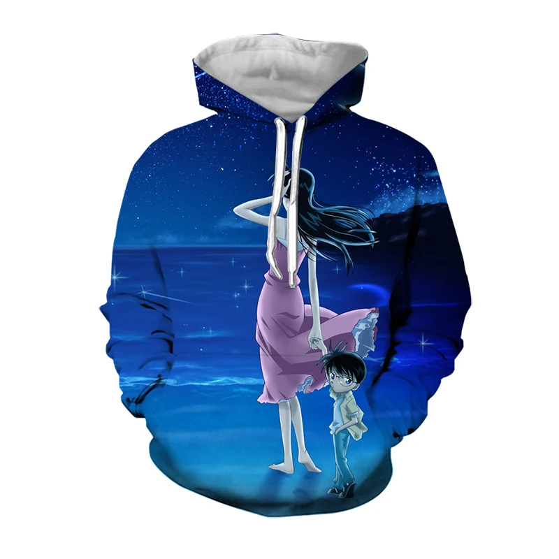 Jumeast Men Women Sweatshirt Cartoon Anime Detective Conan Oversized Coat Casual Jacket Pullover Fashion Spring Autumn Hoodies