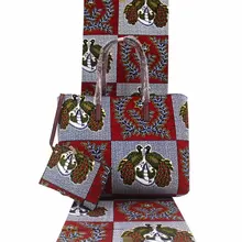 Нигерийская уникальная хлопчатобумажная ткань с восковым принтом, подходящая для моды, полная Вощеная тряпичная сумка, Африканский воск, 3 шт./компл., для женщин, вечерние F99-7