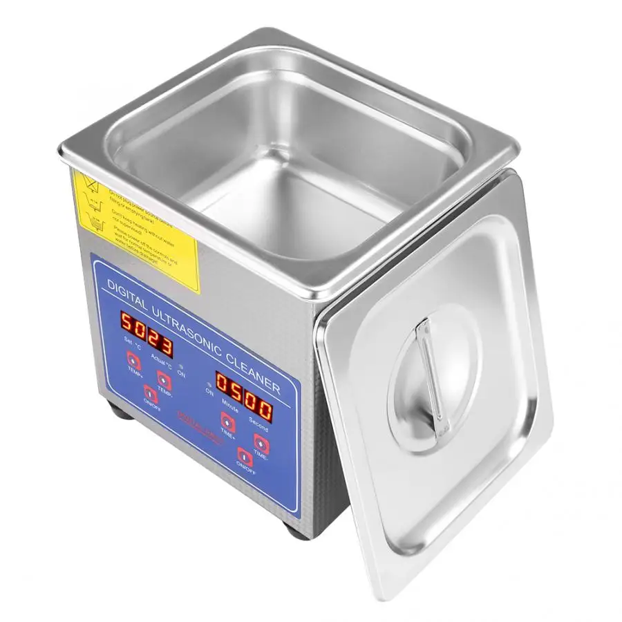 1Л Цифровой Ультразвуковой очиститель с подогревом из нержавеющей стали