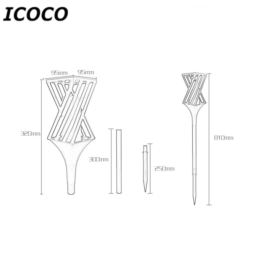 ICOCO солнечная мощность SMD2835 светодиодный мерцающий светильник лампа фонарь светильник лужайка лампа для наружного сада с наземным колом водонепроницаемые