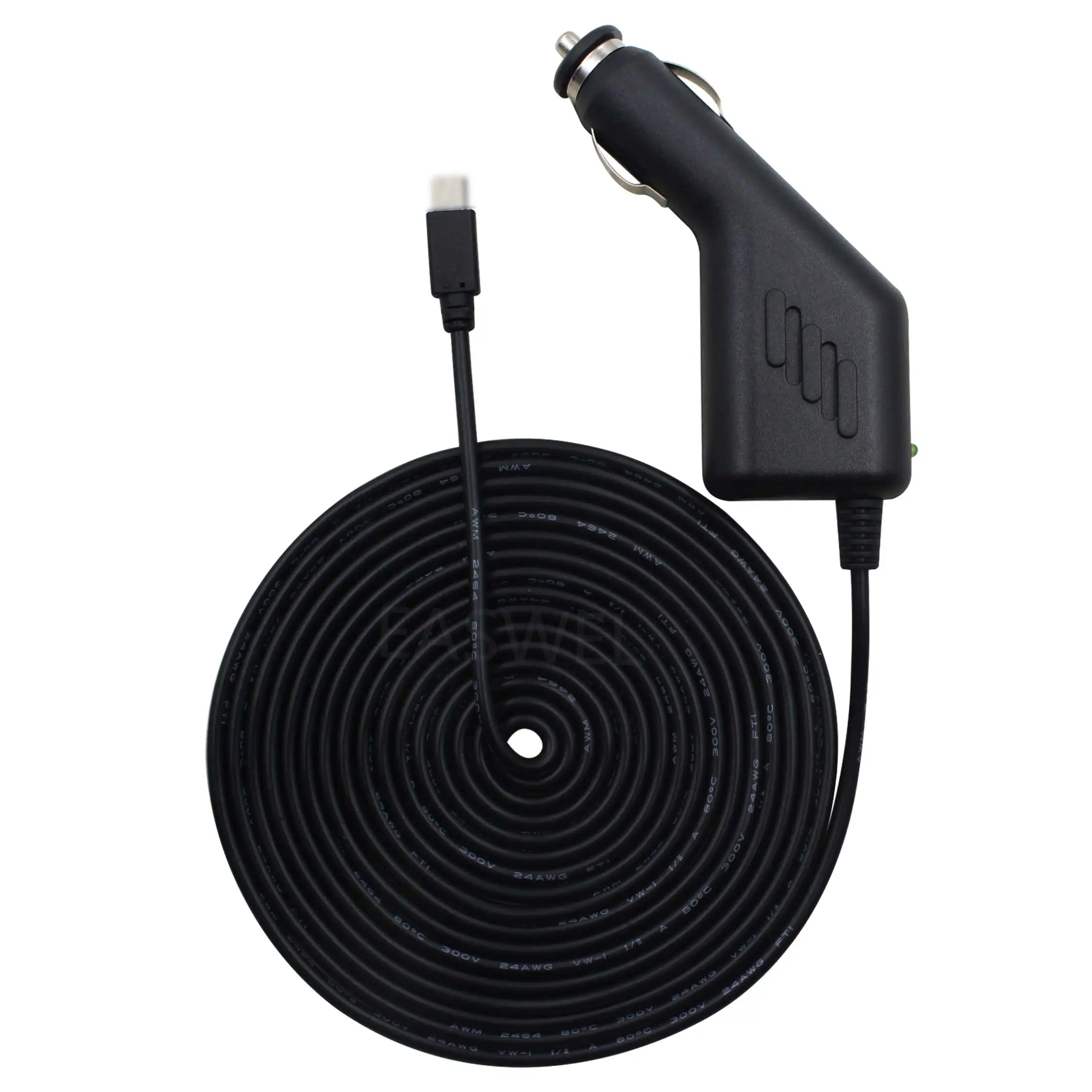 10ft 2A USB Автомобильное зарядное устройство DC Шнур питания для Cobra CDR810 CDR830 CDR840 HD видеорегистратор