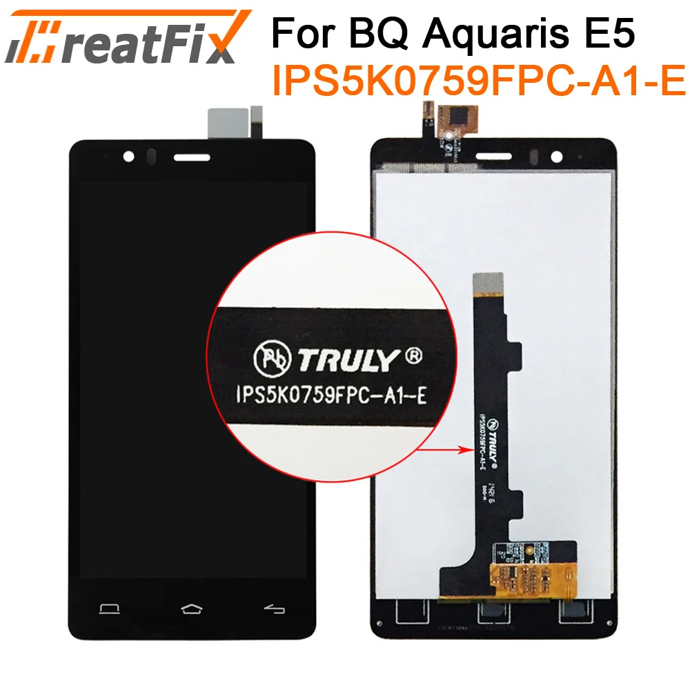 Протестированный для BQ Aquaris E5 HD FHD ЖК-экран E5S E5 4G ЖК-сенсорный экран дигитайзер полная сборка Протестировано