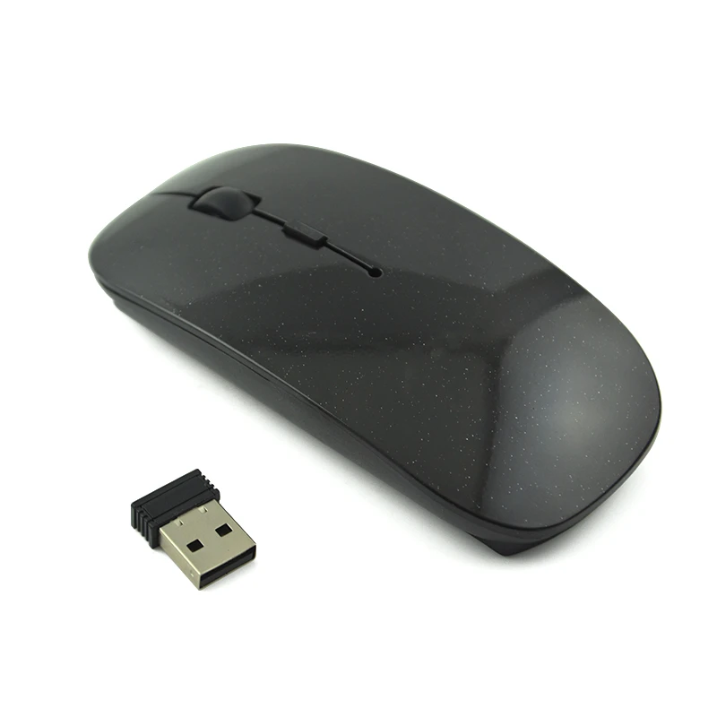 black Беспроводная мини-мышь 2,4G для Mac, USB, оптический приемник, мышь для ноутбука, ноутбука, компьютера, настольного компьютера, для Macbook, ультратонкая Новинка - Цвет: black