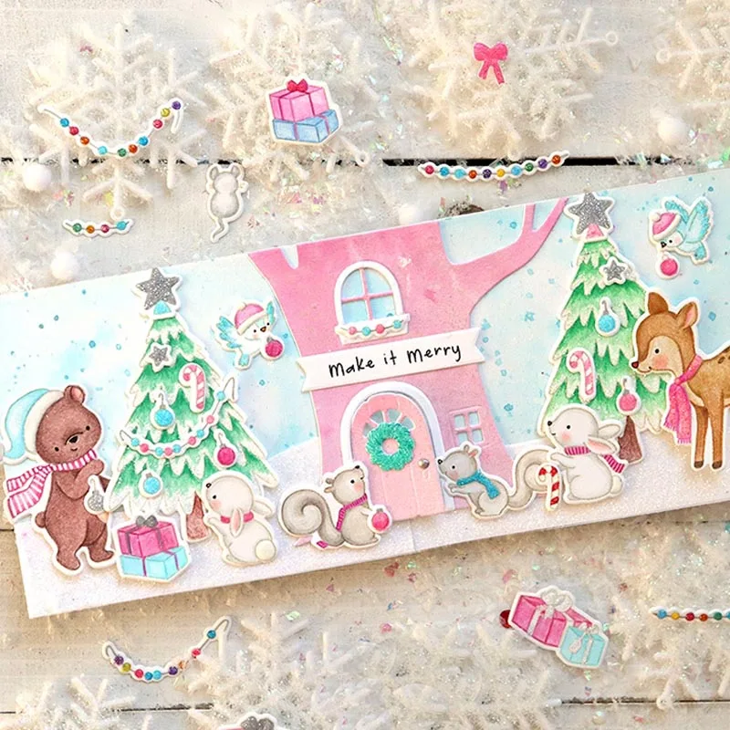 Cozy Tree House Metal Cutting Dies Stencils Cozy Tree House Die Cut For Card Making DIY New 2019 Crafts Cards
