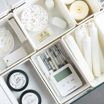 

plastic box drawer organizer Multifunctional Desktop Drawer Storage Box Organize And Easy To Store With Lid office sundries box