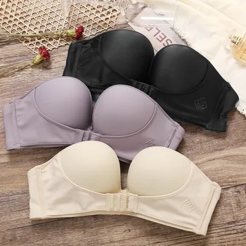 

Underwear women no-rim bra thin section push up closet breasts invisible sexy lingerie girl bra