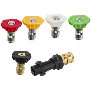 

Pressure Washer Spray Nozzles+ Adapter For Karcher K Series 1/4'' Quick Connect Undercarriage Cleaner Water Broom
