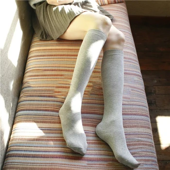 

Breathable Female Student Socks Casual Warm Solid Color Socks Ladies Winter Gifts Harajuku Female Autumn Stockings