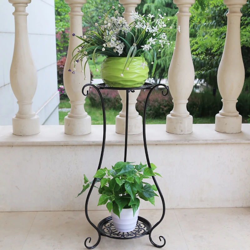Landing Type Indoor Living Room Flower Airs Iron Art Multi-storey Flower Rack Balcony Green Radish Flowerpot Shelves - Цвет: 70cmHJ25