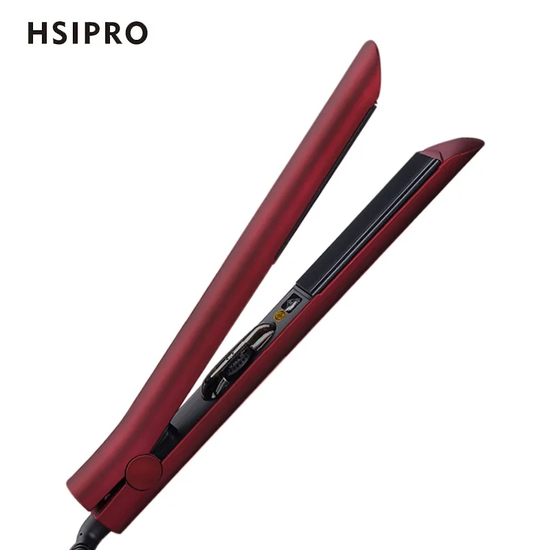 

HSIPRO Cylindrical Hair Straightener and Curler 2 in 1 Ceramic Coating 3D Circular Tube LED Indicator Temperature Adjustable