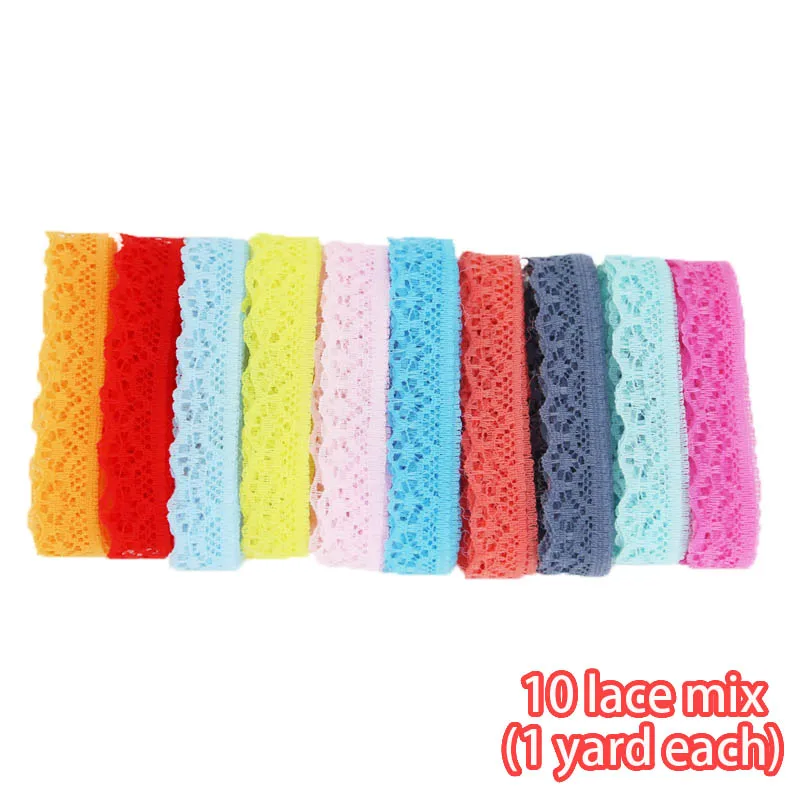 (20 yards/roll) 15mm white lace fabric Webbing Decoration packing Material pink red blue