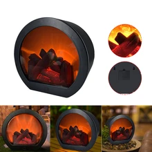 

LED Touch Switch Fireplace Lantern Simulation Flame USB Charging Waterproof Lamp Family Bedroom Corridor Decoration