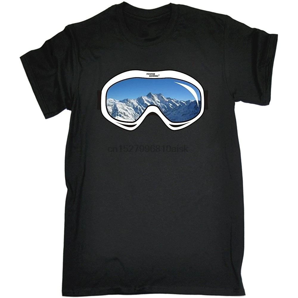 Sports mans T-shirt 123t Mens Ski Goggles Design Loose Fit T Shirt Cotton fashion 2019 trend |