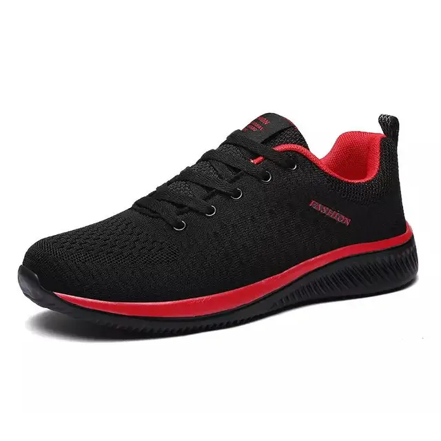 US $10.92 Men Women Couple Running Shoes 2019 Autumn Light Comfortable Laceup Shoes Black Sports Womens Shoe