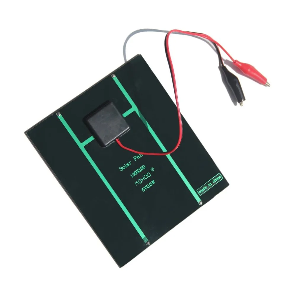 2,5 W 5V батарея поликристаллического кремния с Панели солнечные зарядная плата DIY солнечный Батарея Питание модуль с тигром зажим
