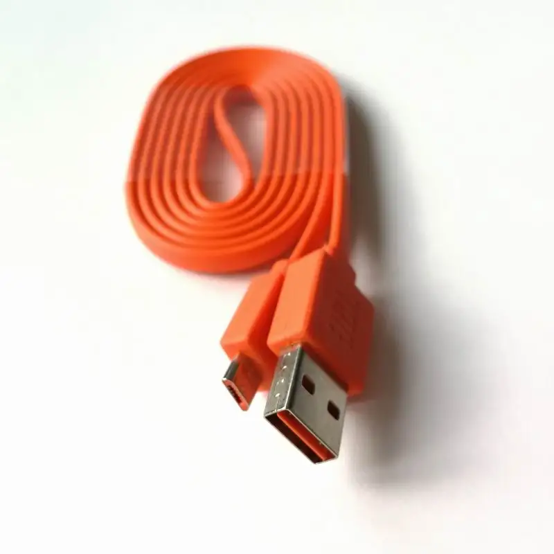 Оранжевый USB кабель для зарядки шнур линии лапши JBL Charge 3 + Flip3 Flip2 bluetooth