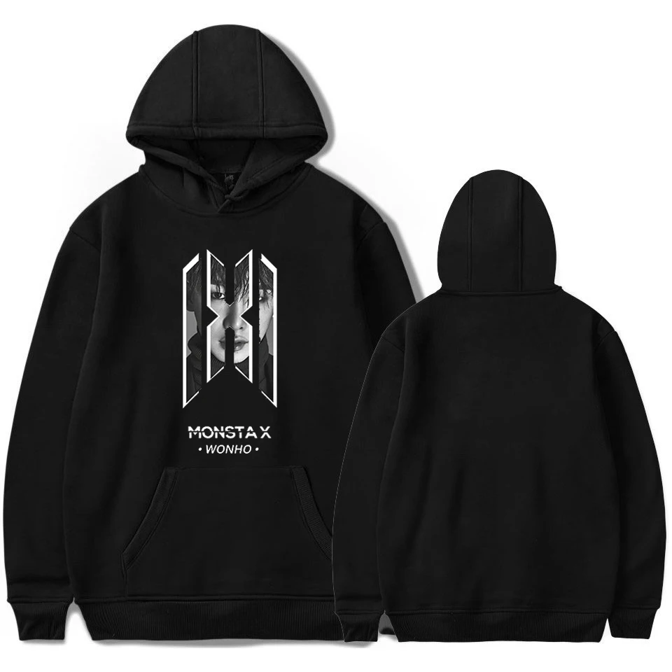 905-JX-MONSTA 9 MONSTA X Kpop толстовки Harajuku толстовки Женская одежда хип-хоп черная толстовка одежда для девочек верхняя одежда зимняя Harajuku рубашка - Цвет: 905-JX-MONSTA 9