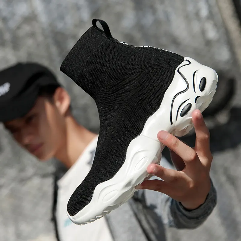 

High-Top Sneaker Light Running Shoes Comfortable Casual Men's Sneaker Socks Shoes Breathable Non-Slip Outdoor Women Sport Shoes