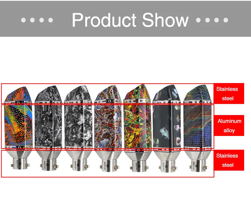 ZSDTRP Граффити Akrapovic выхлопной мотоцикл модифицированный Глушитель Трубы для ktm mt09 gsxr600 xmax300 cbr250 z800 R1 ER6N