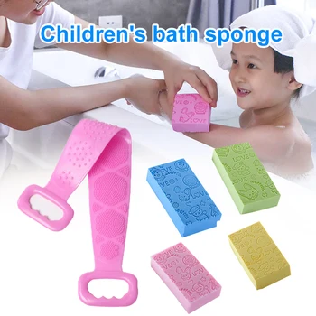 

Boys Girls Double Sided Home Hotel Bathroom Soft Silicone Scrub Bath Brush Multifunction Massage Elastic Kids Shower Skin Care