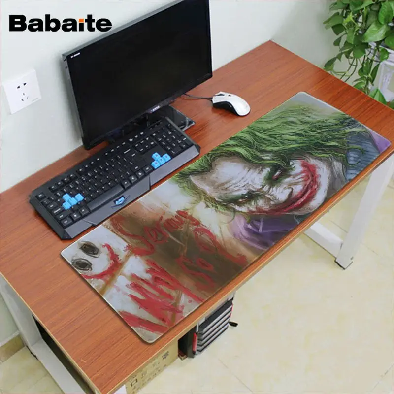 Babaite смешной джокер большой коврик для мыши PC компьютерный коврик резиновый PC компьютерный игровой коврик для мыши