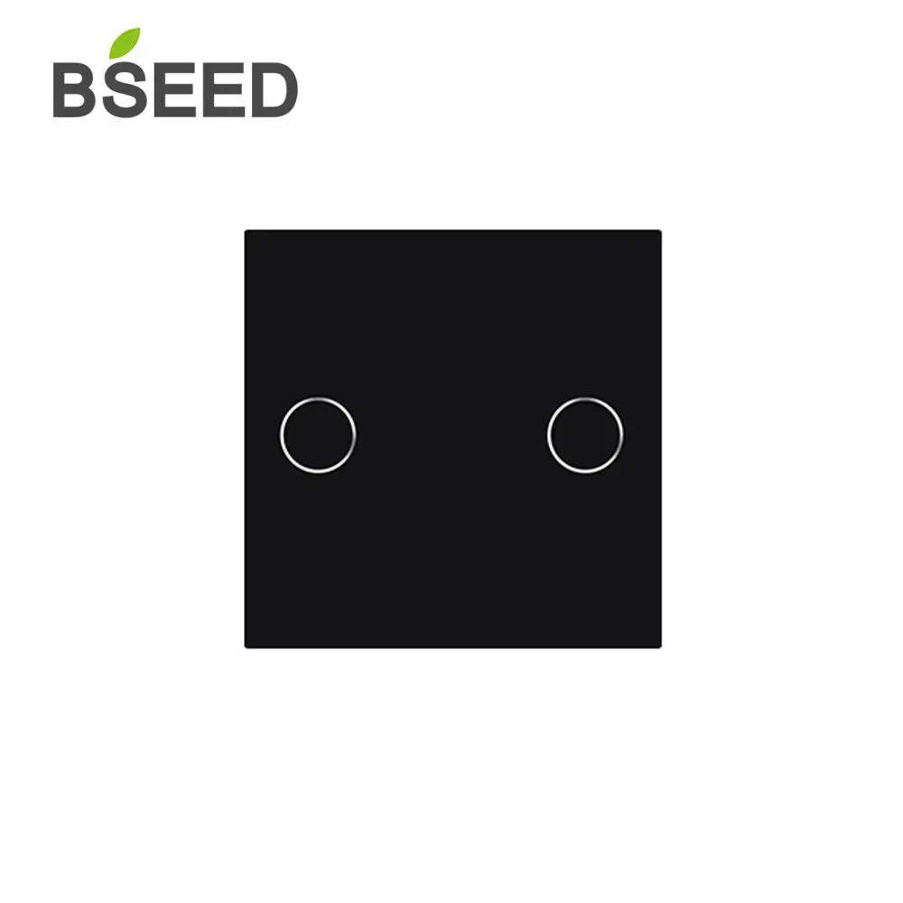 BSEED 벽 터치 조명 스위치, 소형 유리 패널, DIY 파트 1, 2, 3 갱, 커튼 조광기 패턴, 크리스탈 유리 부품, 47*47mm