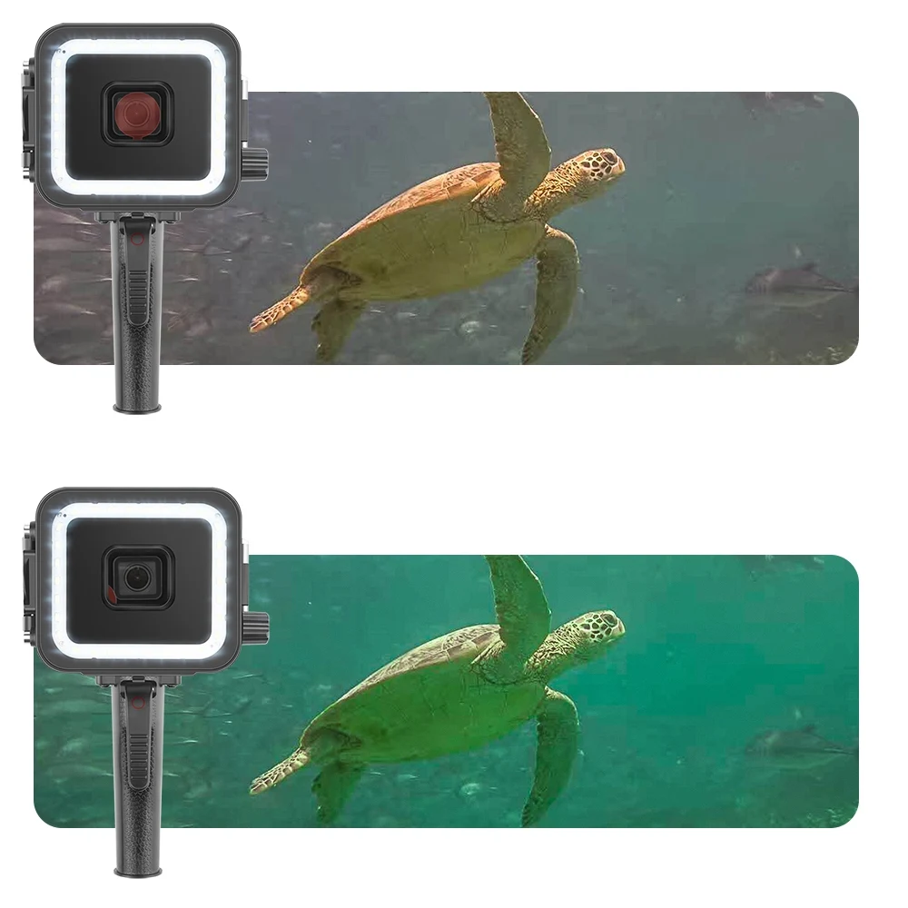 40 м 900LM подводный светодиодный светильник для GoPro Hero 7 6 5 черный водонепроницаемый